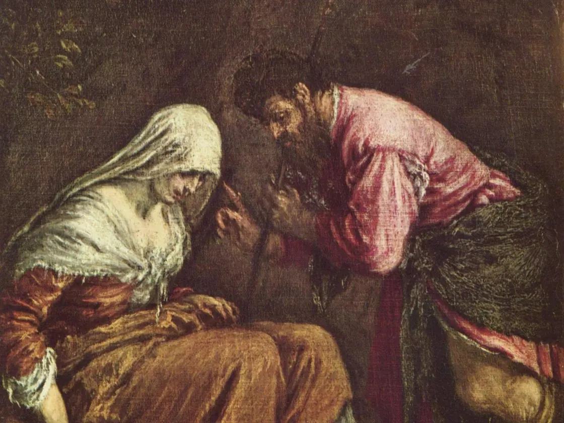 Tamar og Júda við veginn.